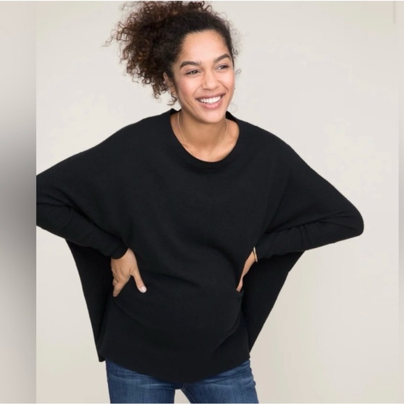 Hatch Maternity 100% Cashmere Sweater in Black, O/S - Picture 2 of 12